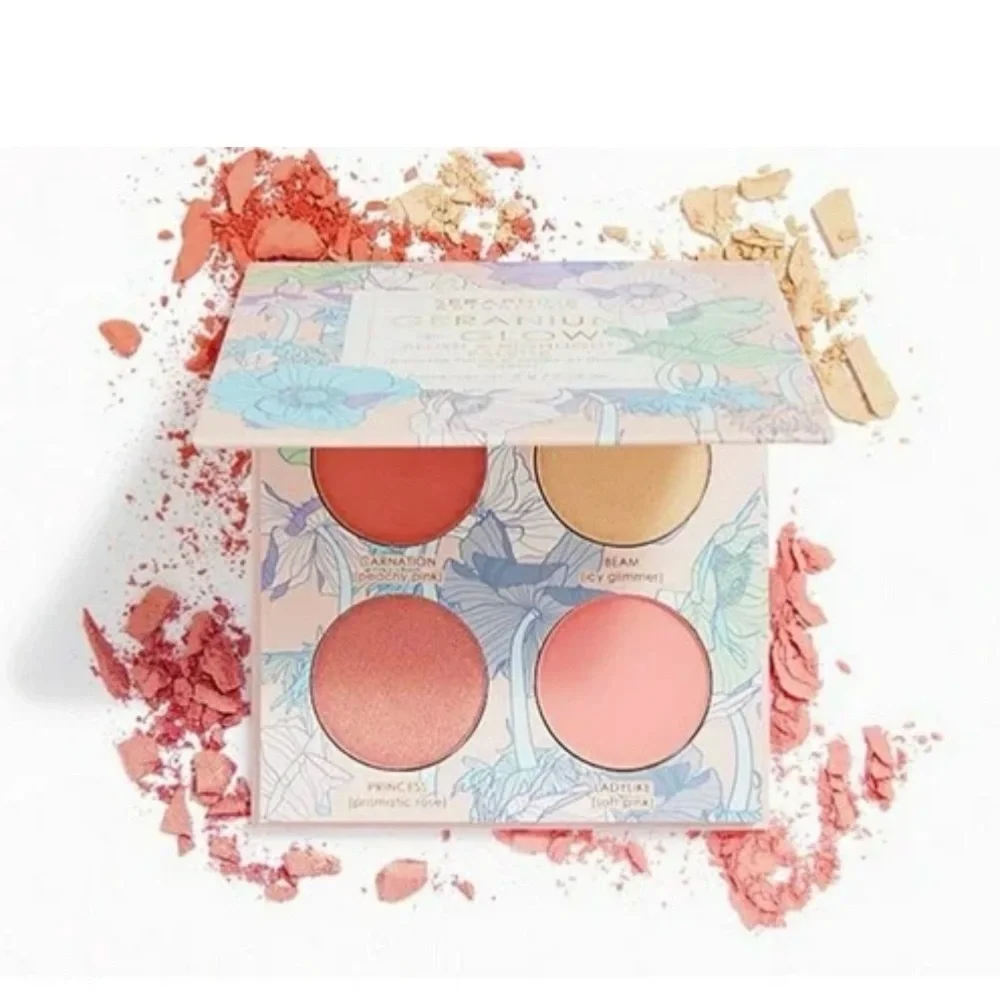 Seraphine Women Makeup Blush Palette - Coral, Peach, Rose, Champagne